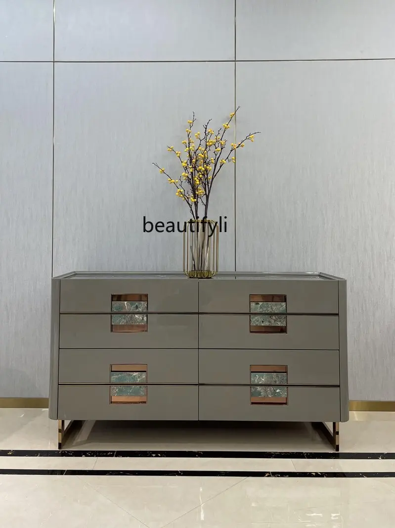 Hong Kong Style Light Luxury Sideboard Cabinet Suite Villa Solid Wood Creative Chest of Drawers Italian Style
Hong Kong Style Light Luxury Sideboard Cabinet Suite Villa Solid Wood Creative Chest of Drawers Italian Style