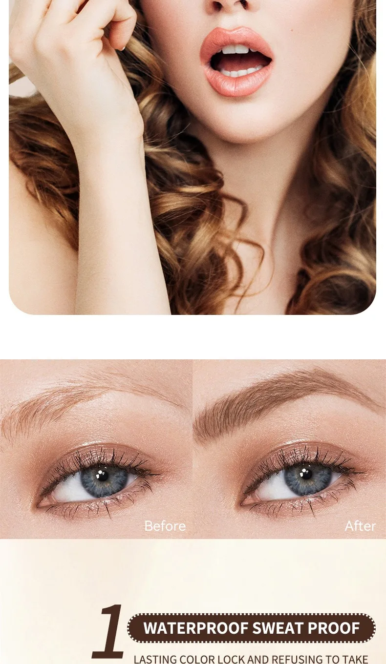 2-in-1 Double-Ended Brow Cream Gel - Smudge-Proof Waterproof Sweat-Resistant Long Lasting Eyebrow Tint Natural Hair-Like Strokes 10 S8b203b9651c5425aaf6f1129fae6b2fbS