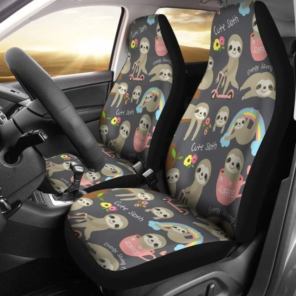 Cute Sloths Daily Activity Sloth Car Seat Covers Pack of 2 Universal Front Seat Protective Cover
Cute Sloths Daily Activity Sloth Car Seat Covers Pack of 2 Universal Front Seat Protective Cover