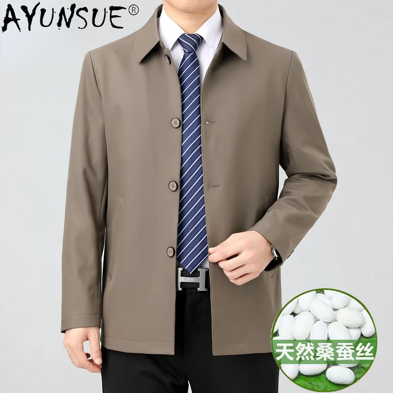 Men's Jacket Mulberry Silk Spring Autumn Business Casual Jackets for Men Fashion Windbreaker Coats Chaquetas Hombre Lq
Men's Jacket Mulberry Silk Spring Autumn Business Casual Jackets for Men Fashion Windbreaker Coats Chaquetas Hombre Lq