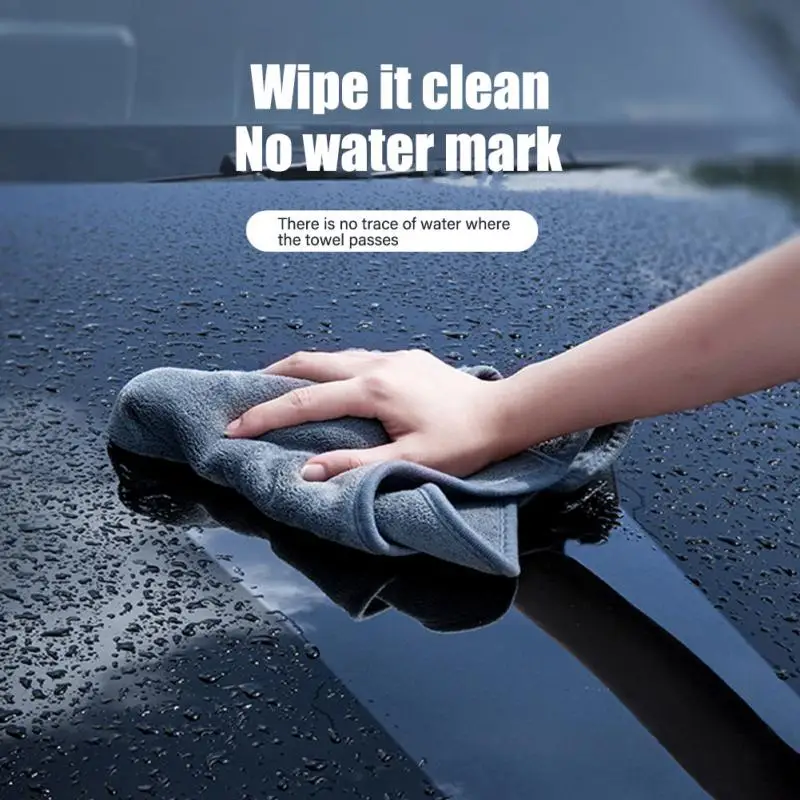 

High-end Microfiber Car Cleaning Towel Water Absorbent Car Cleaning Drying Cloth Hemming Car Accessories Car Body Washing Towels