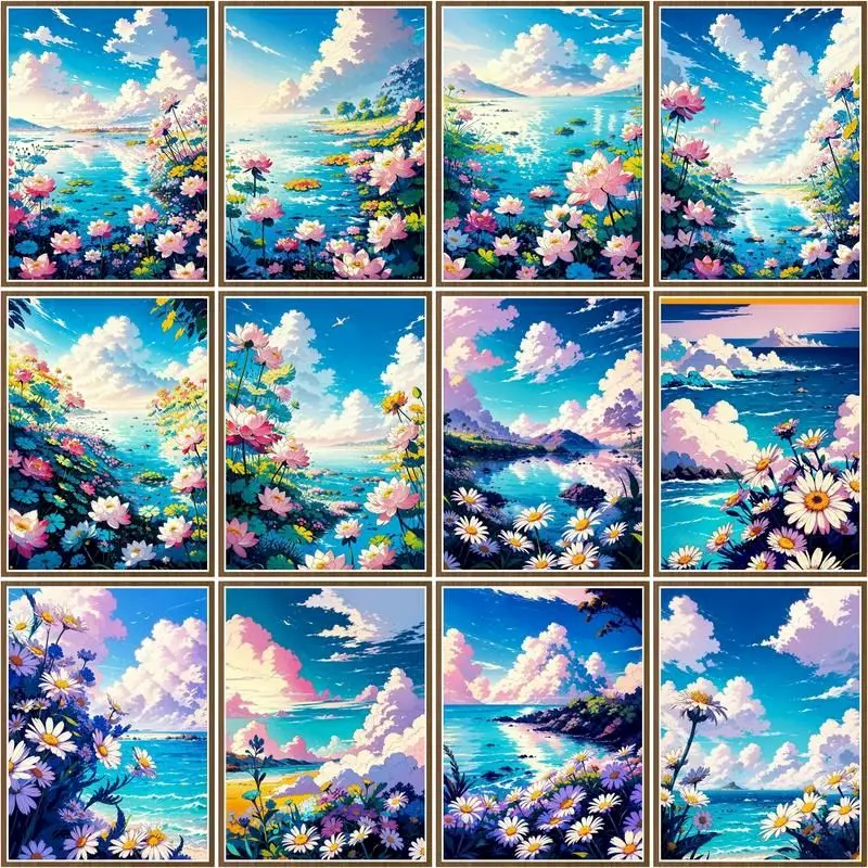 CHENISTORY Picture By Number Blue Sky And White Clouds Kits Home Decor Painting By Number Flower Drawing On Canvas Art Gift
CHENISTORY Picture By Number Blue Sky And White Clouds Kits Home Decor Painting By Number Flower Drawing On Canvas Art Gift