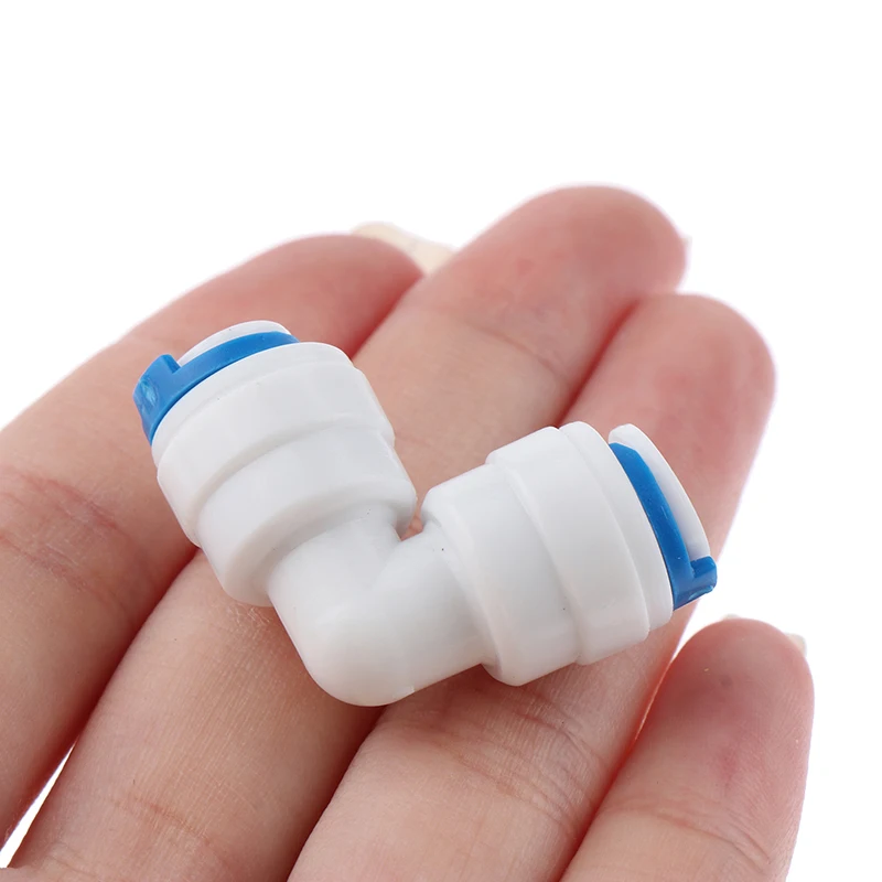

1PC Fit 1/4" 6.5mm OD Tube 90 Degree Elbow POM Quick Fitting Connector For Aquarium Water Filter Reverse Osmosis System 4040