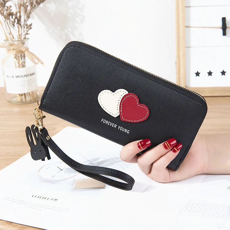 Long Zipper Pu Leather Women Wallets Tassel Splicing Heart Ladies Clutch Big Capacity Card Holder Phone Money Bag Purses
Long Zipper Pu Leather Women Wallets Tassel Splicing Heart Ladies Clutch Big Capacity Card Holder Phone Money Bag Purses