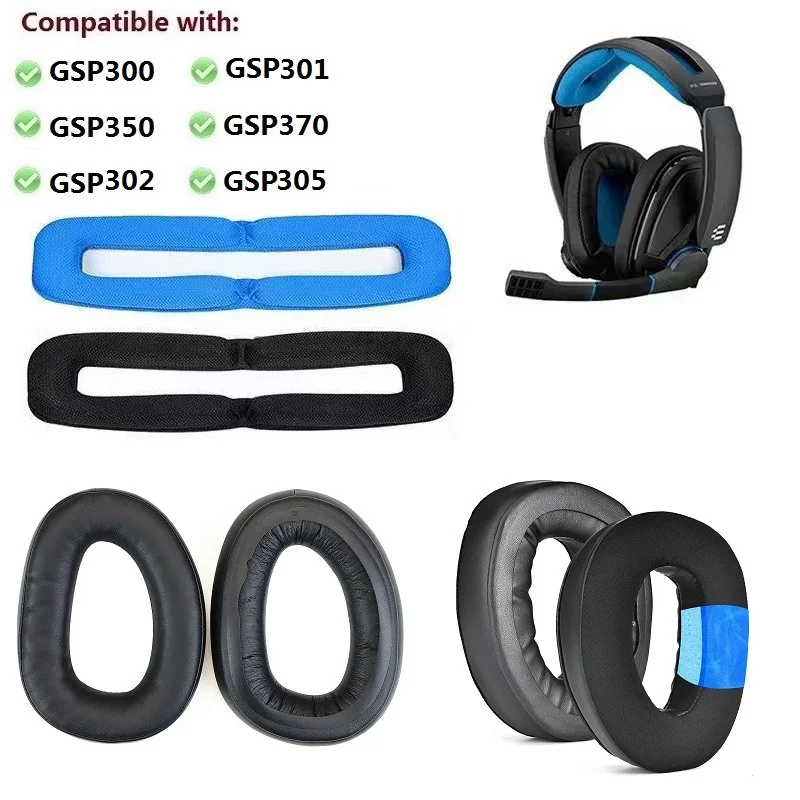 Ear Pads Cover For Sennheiser GSP300/301/302/303/305/350/370 Headphone high quality Earmuff ear pillow headband cushion Ear Pads Cover For Sennheiser GSP300/301/302/303/305/350/370 Headphone high quality Earmuff ear pillow headband cushion