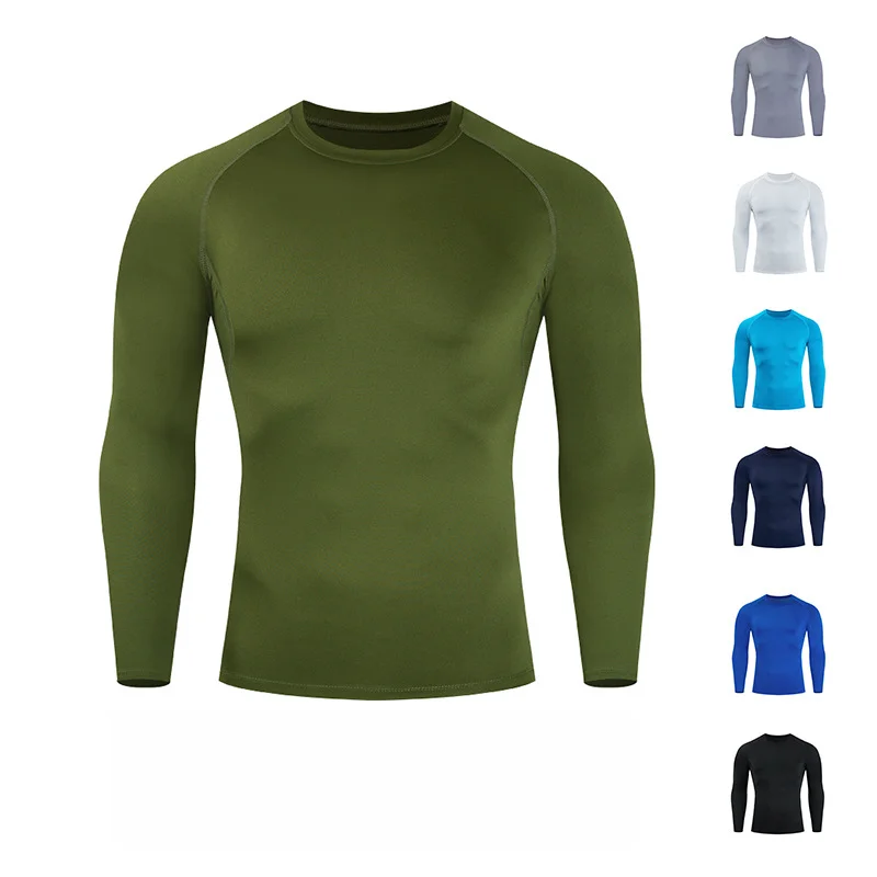 

Sports Tight Men's Long-sleeved Casual Fitness Clothes Quick-drying Thin Slim-fit Cycling Breathable Running T-shirt