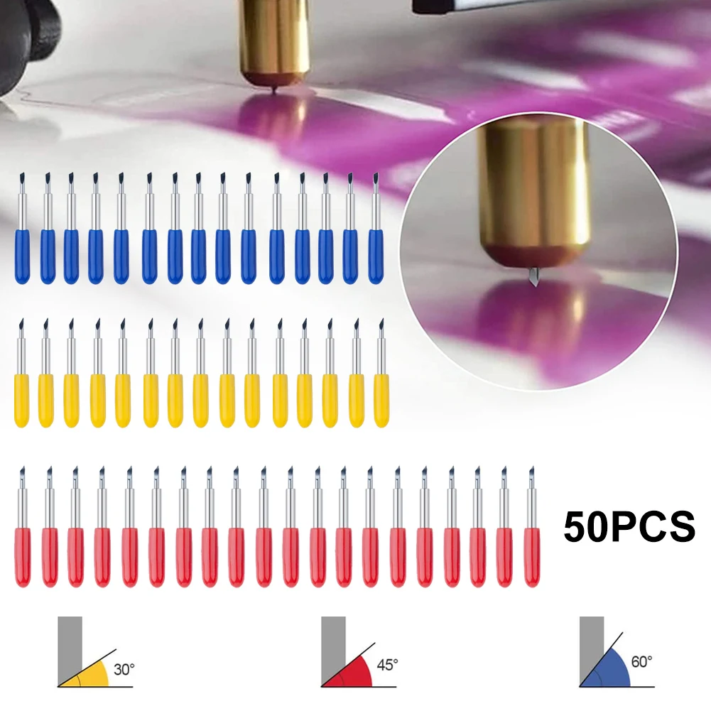 50Pcs 30/45/60 Degrees Replacement Blades For Roland Cricut Plotter Blade Knife Cutter Blades For Power Tools Cutting Plotter
50Pcs 30/45/60 Degrees Replacement Blades For Roland Cricut Plotter Blade Knife Cutter Blades For Power Tools Cutting Plotter