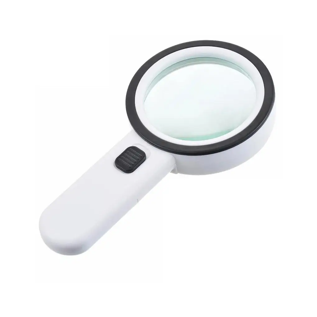 

30X Handheld Illuminated Magnifying Glass Microscope Magnifier Aid for Seniors Reading loupe Jewelry Repair Tool With LED