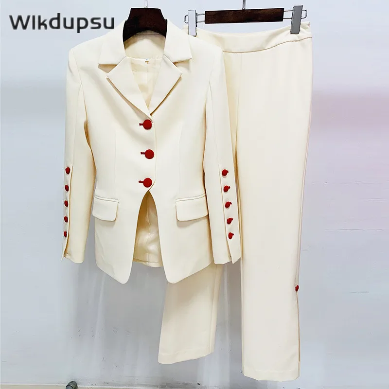 Blazer Pants Set Women Work Office High Street Fashion Luxury Runway Designer 2 Piece Ladies Formal Suit Jacket Outfits Female
Blazer Pants Set Women Work Office High Street Fashion Luxury Runway Designer 2 Piece Ladies Formal Suit Jacket Outfits Female