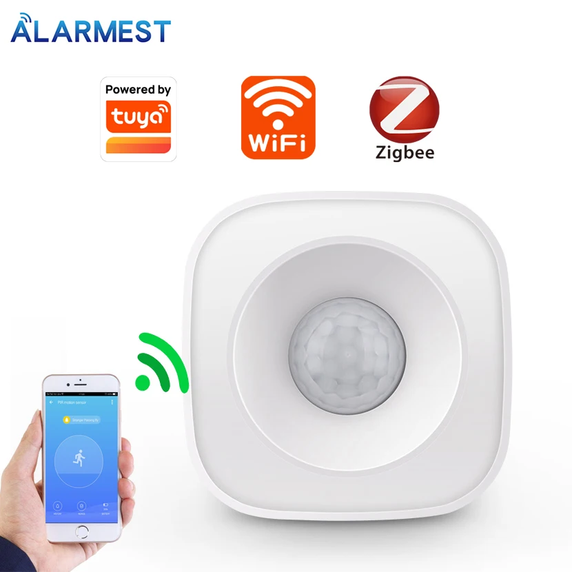 TUYA Smart Life WIFI/ZigBee APP PIR Motion Sensor Wireless Infrared Detector Security Burglar Alarm Sensor Control Compatible
TUYA Smart Life WIFI/ZigBee APP PIR Motion Sensor Wireless Infrared Detector Security Burglar Alarm Sensor Control Compatible