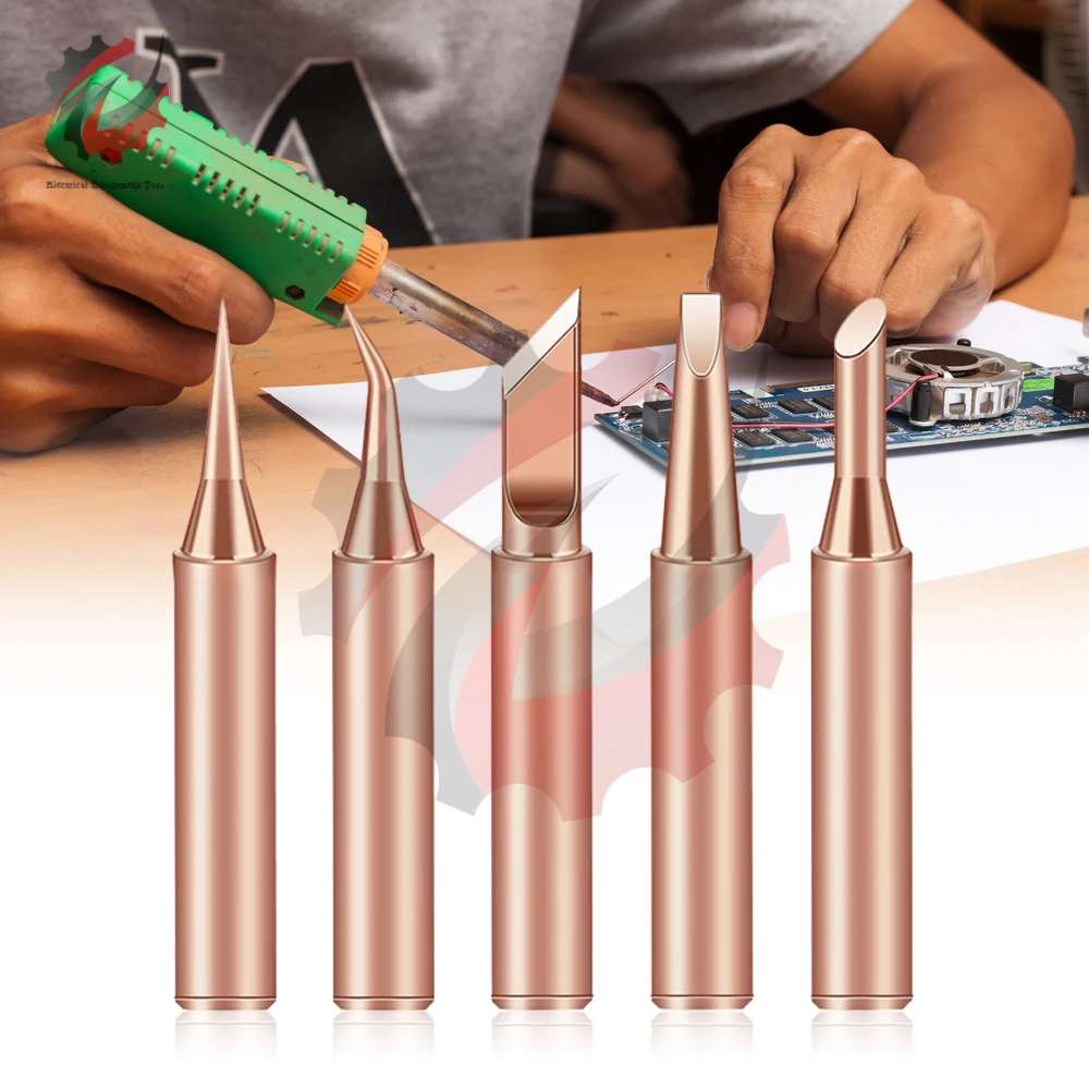 5PCS Electric Soldering Iron Head Set Oxygen Free Copper Welding Heads Replacement Welding Tips For 936 Welding Stations
5PCS Electric Soldering Iron Head Set Oxygen Free Copper Welding Heads Replacement Welding Tips For 936 Welding Stations
