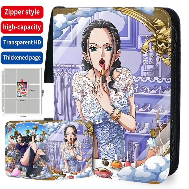 

One Piece Card Binder 4/9 Pocket Anime Trading Game Cards Album Holder Collector with 50 inner Pages Book Portable Storage Case