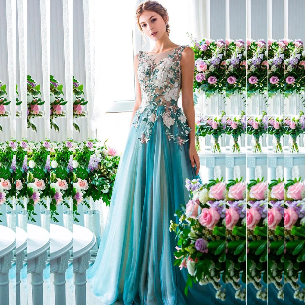 Pretty Women Evening Dress Floor Length Sleeveless Applique O-Neck Special Event Formal Occasion Luxury Holiday Prom Party Gown
Pretty Women Evening Dress Floor Length Sleeveless Applique O-Neck Special Event Formal Occasion Luxury Holiday Prom Party Gown
