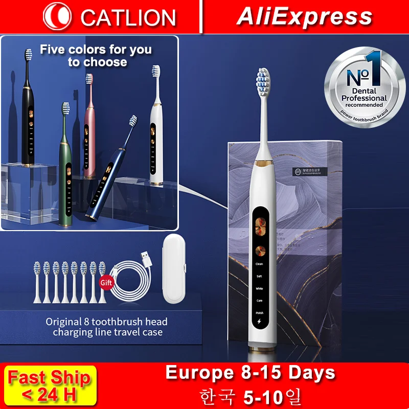 Sonic Electric Toothbrush Ultrasonic Tooth Brush Teeth Whitening For Adult Toothbrushes Dropshipping 5 Cleaning Modes Waterproof
Sonic Electric Toothbrush Ultrasonic Tooth Brush Teeth Whitening For Adult Toothbrushes Dropshipping 5 Cleaning Modes Waterproof