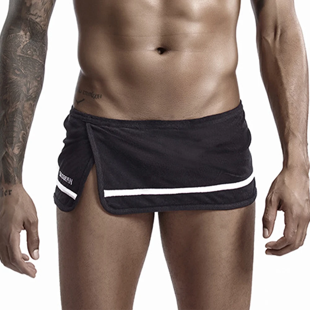 Sexy Men Arrow Pants Side Split Trunks Loose Shorts Built-in Pouch Jock Shirt Solid Mesh Underwear Breathable Casual Homewear
Sexy Men Arrow Pants Side Split Trunks Loose Shorts Built-in Pouch Jock Shirt Solid Mesh Underwear Breathable Casual Homewear