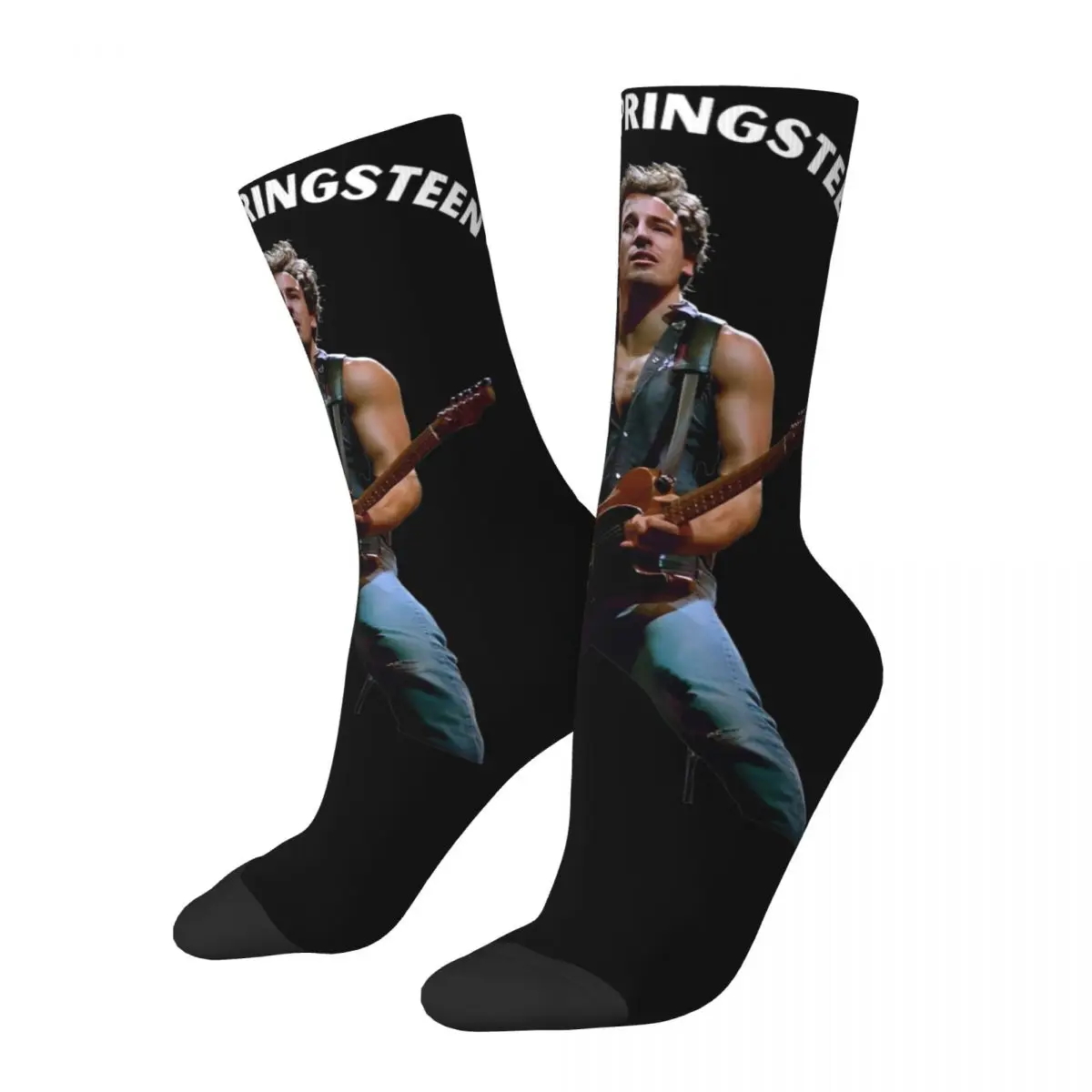 

Bruce Springsteen Rock Singer Theme Crew Socks Accessories for Female Male Cozy Dress Socks