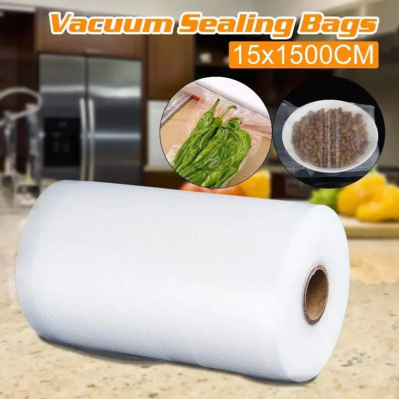

15*1500cm Food Vacuum Roll Bag Vacuum Bag Packaging Bag Kitchen Food Vacuum Sealer Bags for Food Vacuum Food Fresh Long Keeping