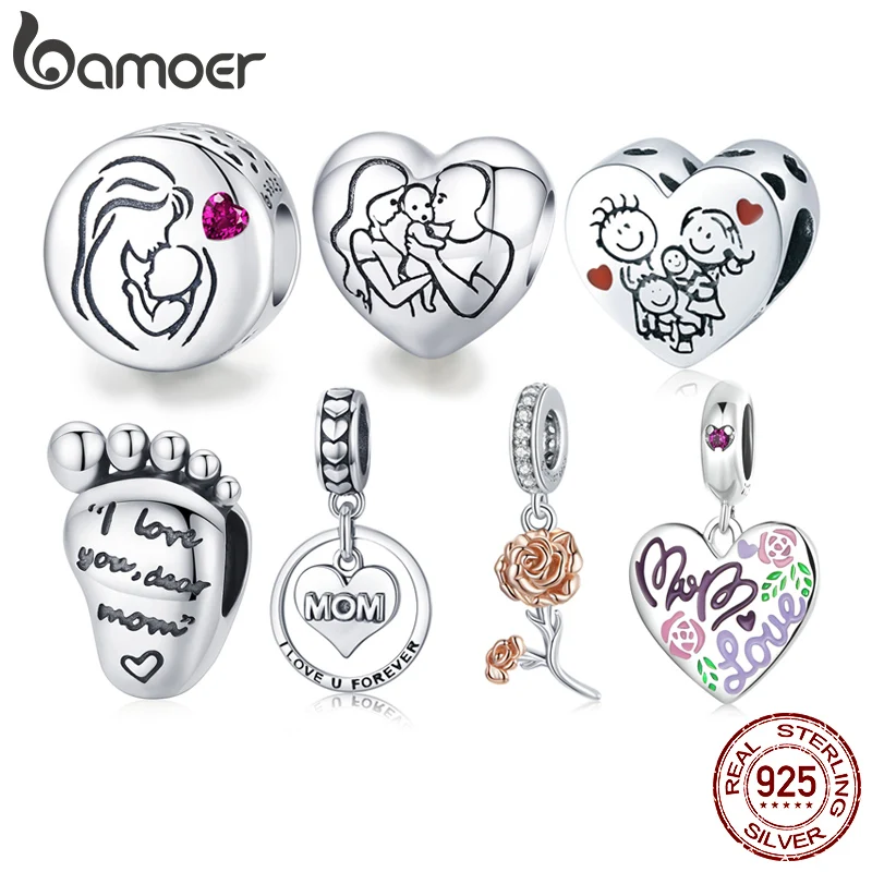 bamoer 925 Sterling Silver Family Maternal Love Charm Baby Feet Bead Mom Heart Pendant for Original Bracelet Bangle DIY Jewelry
bamoer 925 Sterling Silver Family Maternal Love Charm Baby Feet Bead Mom Heart Pendant for Original Bracelet Bangle DIY Jewelry