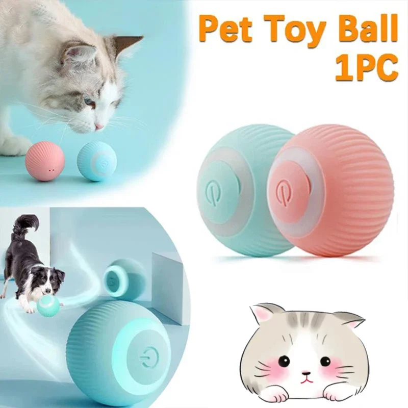 

Автоматический движущийся мяч для собак, резиновая игрушка для домашних животных, перезаряжаемая, вращающаяся, Интерактивная, для укусов кошек и щенков с питанием от Usb