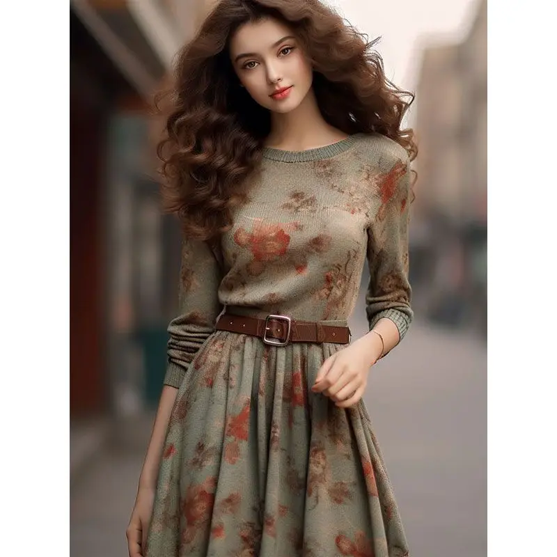 Vintage Round Neck Dress with Chic Floral and Distressed Design, Ideal for Casual and Party Dressing
Vintage Round Neck Dress with Chic Floral and Distressed Design, Ideal for Casual and Party Dressing