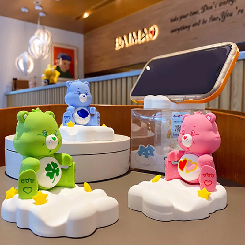 

Small Bear Phone Holders Stands Decorations Lovely Cartoon Bear Miniature Home decoration Bedroom Office Decor Statue Sculpture