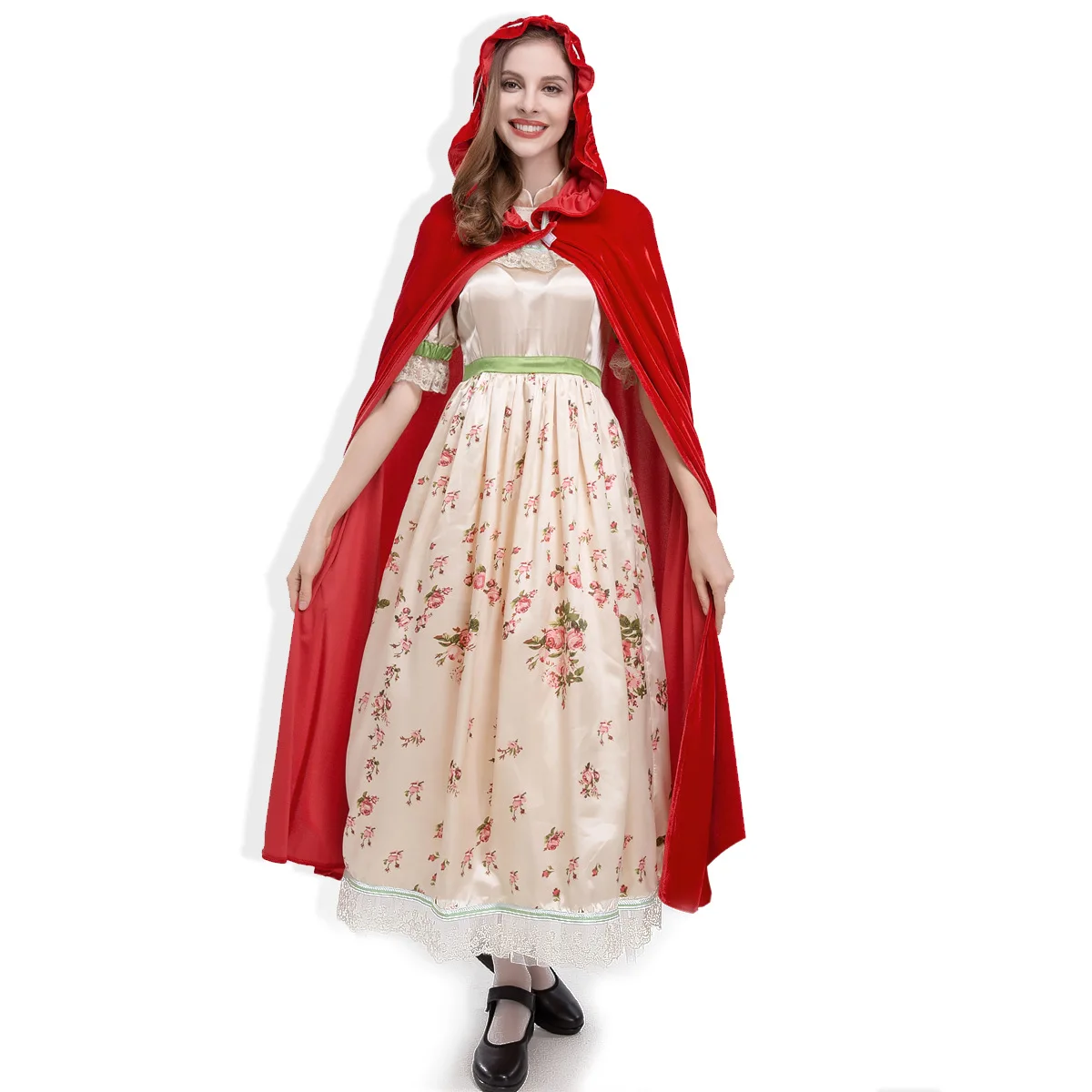 Halloween Costume Cosplay Long Hooded Cloak Witch Medieval Red Shawl Little Red Hood Riding Hooded Servant Girl Costume
Halloween Costume Cosplay Long Hooded Cloak Witch Medieval Red Shawl Little Red Hood Riding Hooded Servant Girl Costume