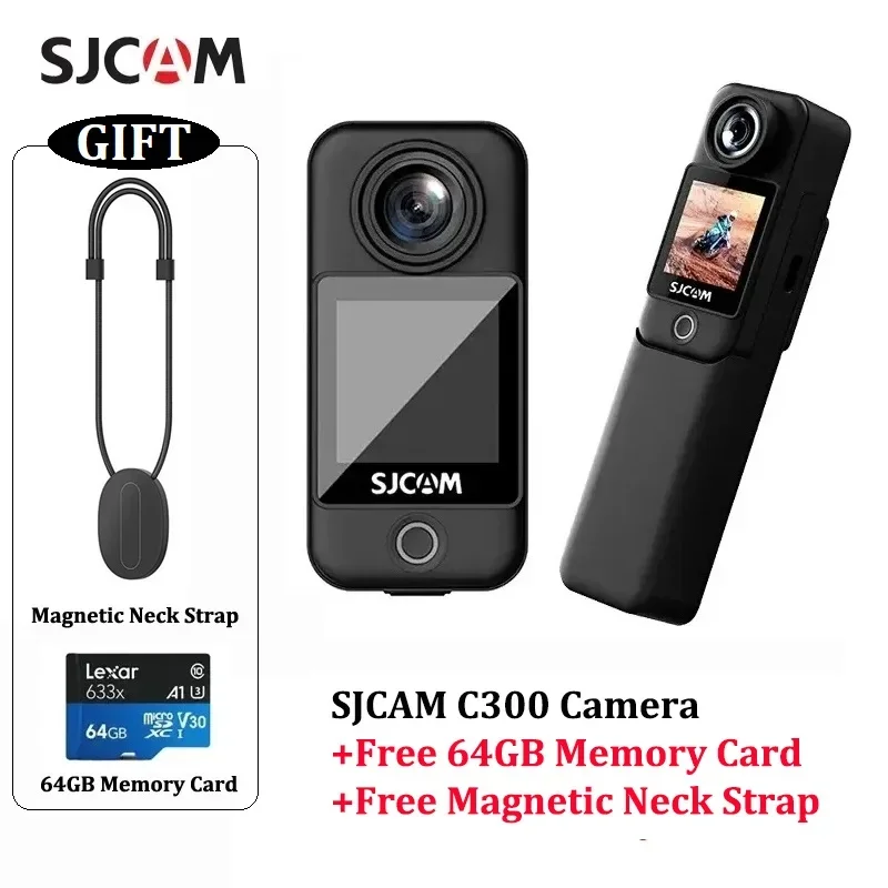 

SJCAM C300 Pocket Action Camera 4K 30FPS 6-Axis GYRO Image Stabilization Super Night Vision 5G WiFi Remote Webcam Sports DV Cam