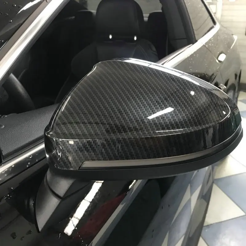 

2pcs Kibowear For Audi A4 A5 B9 Side Mirror Caps (Carbon Look) 2017 2018 2019 S4 S5 RS5 allroad Quattro replace Covers