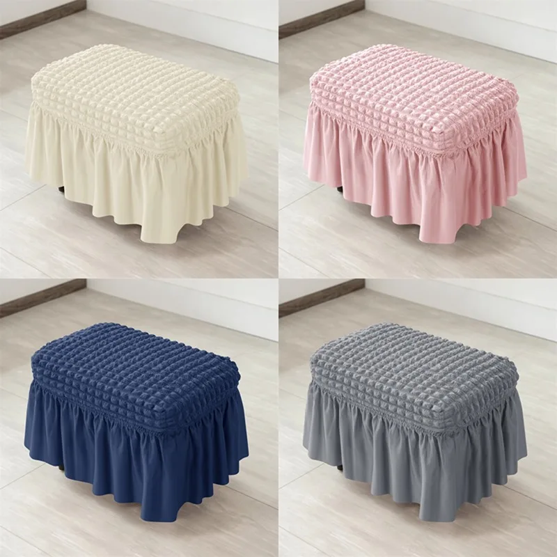 Spandex Ottoman Stool Cover with Skirt All-inclusive Footstool Slipcovers Solid Color Footrest Protector Case for Living Room
Spandex Ottoman Stool Cover with Skirt All-inclusive Footstool Slipcovers Solid Color Footrest Protector Case for Living Room