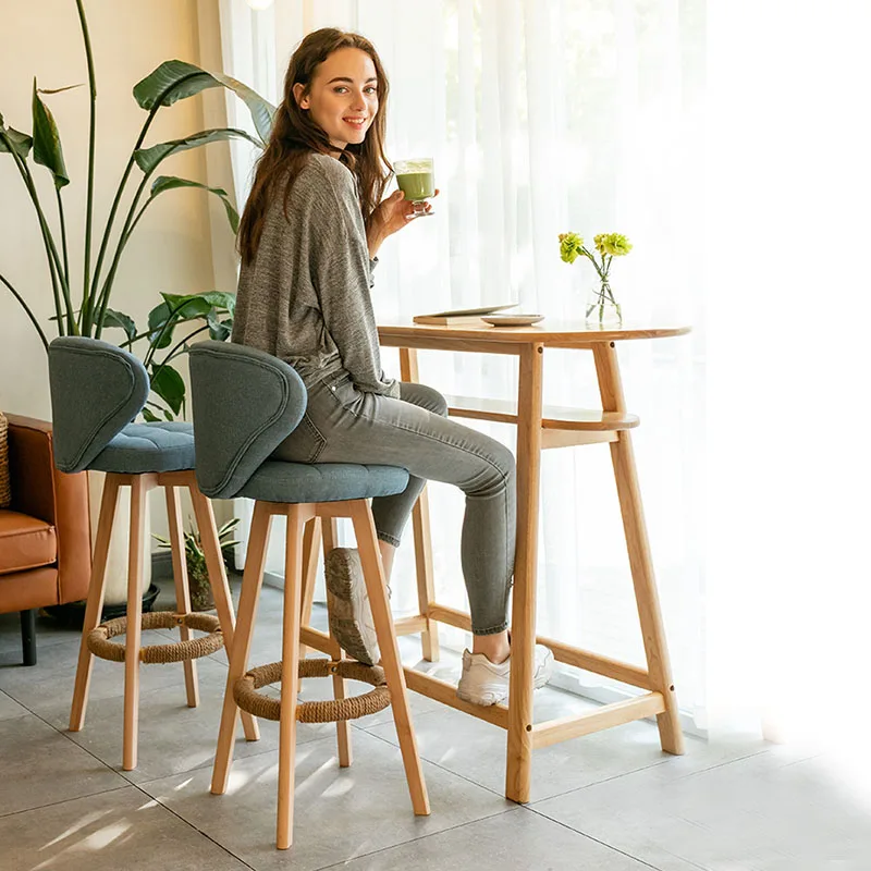 Modern and simple home retro high chair, upright shape, solid wood revolving bar chair, solid wood backrest
Modern and simple home retro high chair, upright shape, solid wood revolving bar chair, solid wood backrest