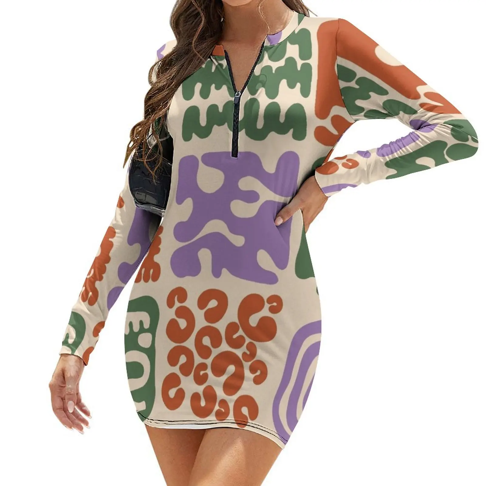 Abstract checkers Long-Sleeve Bodycon Dress loose women's dress women's evening dress 2024
Abstract checkers Long-Sleeve Bodycon Dress loose women's dress women's evening dress 2024