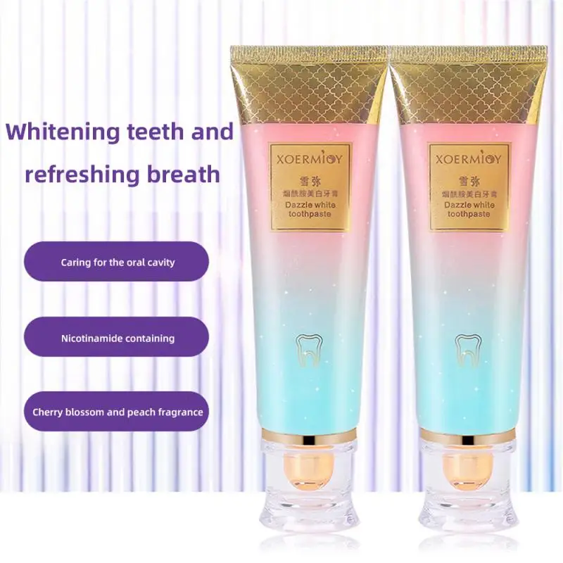 Отбеливающая зубная паста Niacinamide для освежающего дыхания, 100 г, отбеливающая зубная паста, уход за зубами, чистка полости рта, чувствительная
Отбеливающая зубная паста Niacinamide для освежающего дыхания, 100 г, отбеливающая зубная паста, уход за зубами, чистка полости рта, чувствительная
