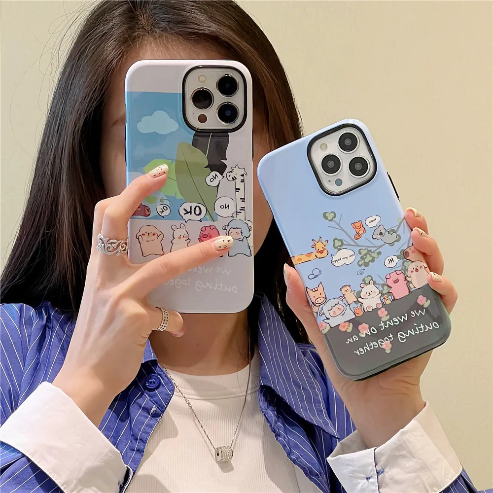 Luxury Matte PC Silicone Phone Case For iPhone 11 12 12pro 13 14 15 15Pro max Animal Zoo Shockproof Fundas Soft TPU Bumper Cover
Luxury Matte PC Silicone Phone Case For iPhone 11 12 12pro 13 14 15 15Pro max Animal Zoo Shockproof Fundas Soft TPU Bumper Cover