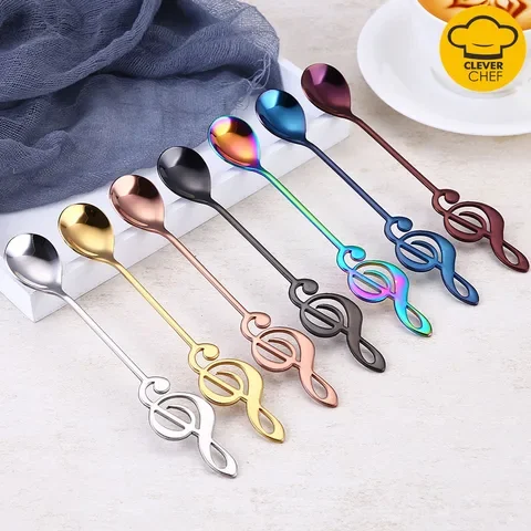 Stainless Steel Coffee Spoons Mirror Polished Gold Music Symbol Dessert Spoon Coffee Bar Kitchen Supplies Tea Accessories
Stainless Steel Coffee Spoons Mirror Polished Gold Music Symbol Dessert Spoon Coffee Bar Kitchen Supplies Tea Accessories