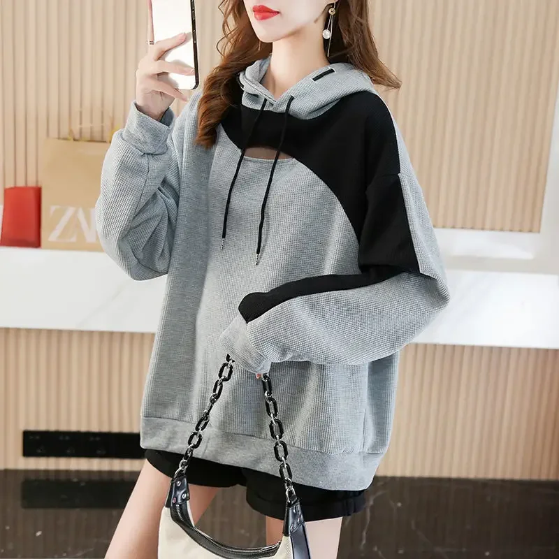 

DAYIFUN-Women's Oversized Casual Hoodies Female Pullover Sweatshirts Harajuku Sportswear Chic Streetwear Aesthetic Tops Fashion