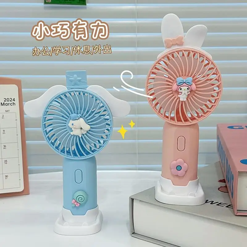 Summer Sanrio Cinnamoroll My Melody Kawaii Anime Handheld Small Fan Cute Cartoon Kuromi Electric Fan Toys Gifts for Kids
Summer Sanrio Cinnamoroll My Melody Kawaii Anime Handheld Small Fan Cute Cartoon Kuromi Electric Fan Toys Gifts for Kids