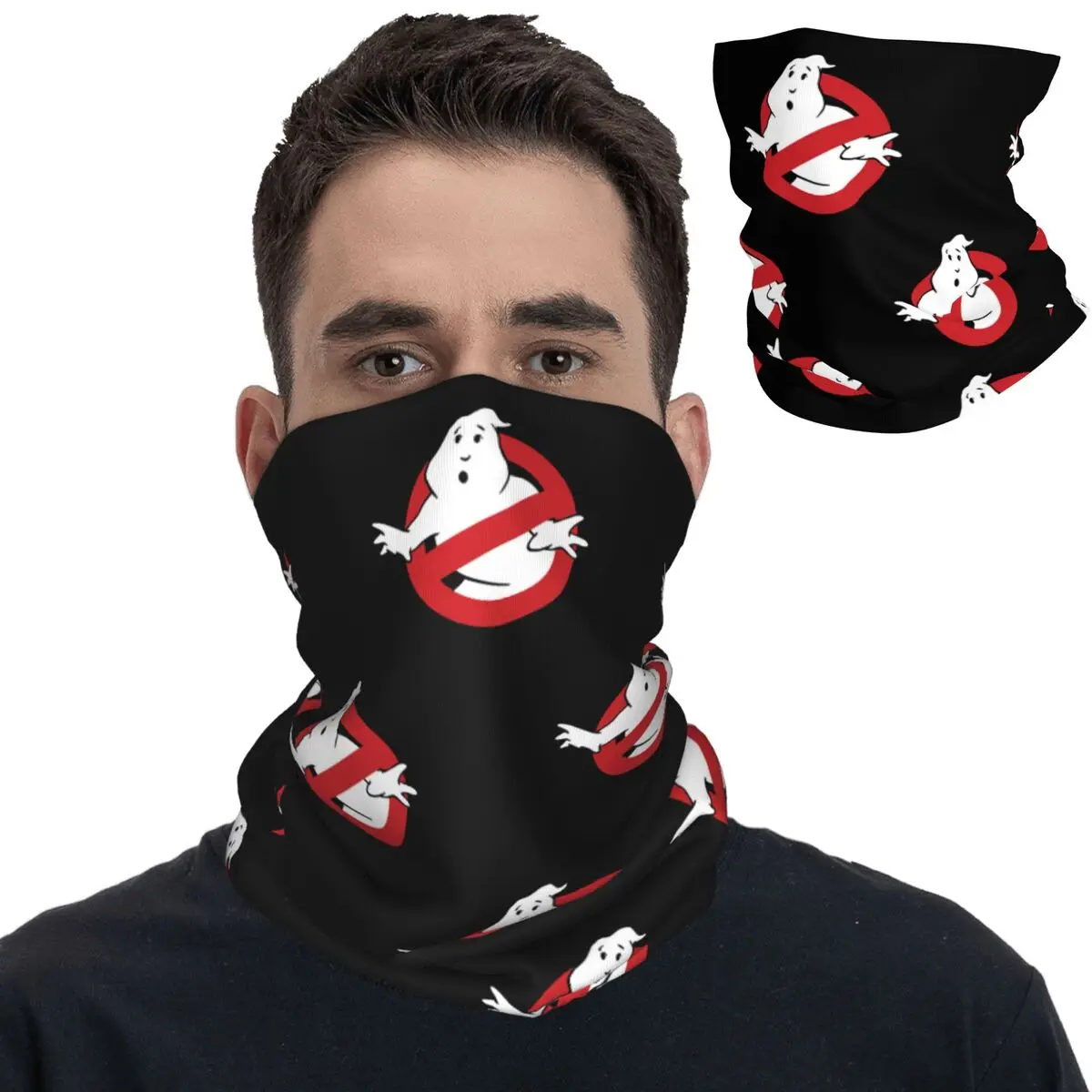 

Strange Story White Ghost Bandana Neck Gaiter Hunters Mask Scarf Multifunctional Face Mask Fishing for Men Women Adult Winter