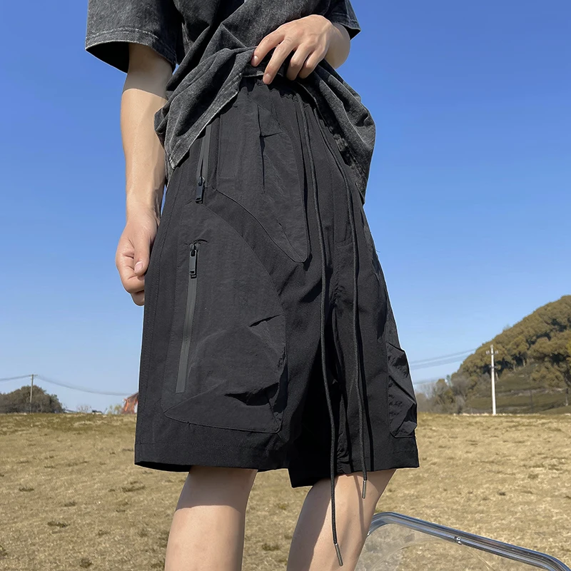 

Шорты-карго мужские в стиле милитари, однотонные повседневные штаны для фитнеса и работы, с несколькими карманами, летние тактические джоггеры, A52