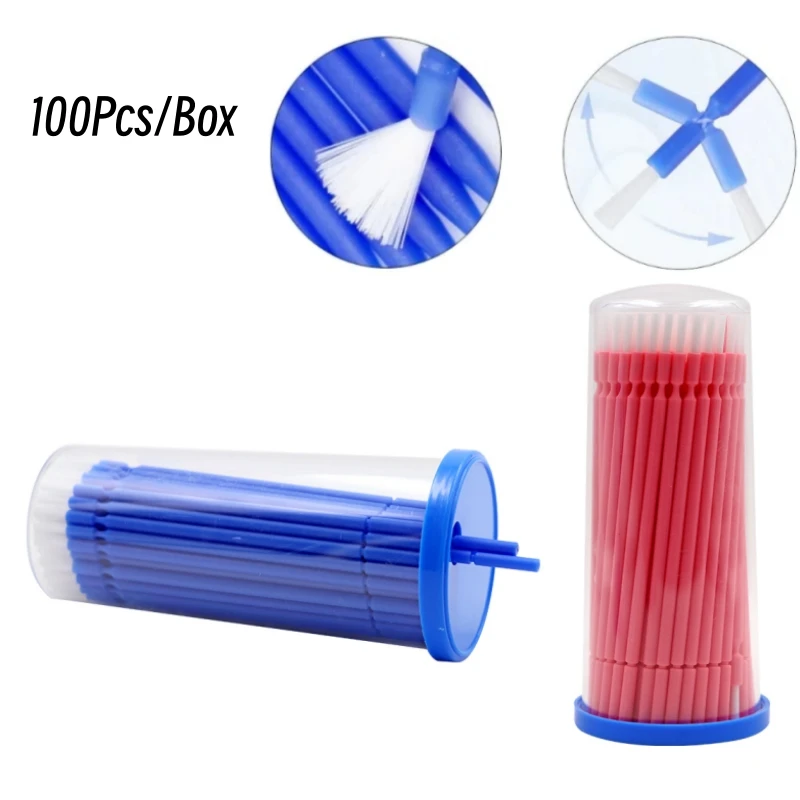 100Pcs/Box Dental Disposable Micro Applicator Brushes Bendable Microbrush Long Shank Sticks for Makeup Dentistry Care Cleaning
100Pcs/Box Dental Disposable Micro Applicator Brushes Bendable Microbrush Long Shank Sticks for Makeup Dentistry Care Cleaning