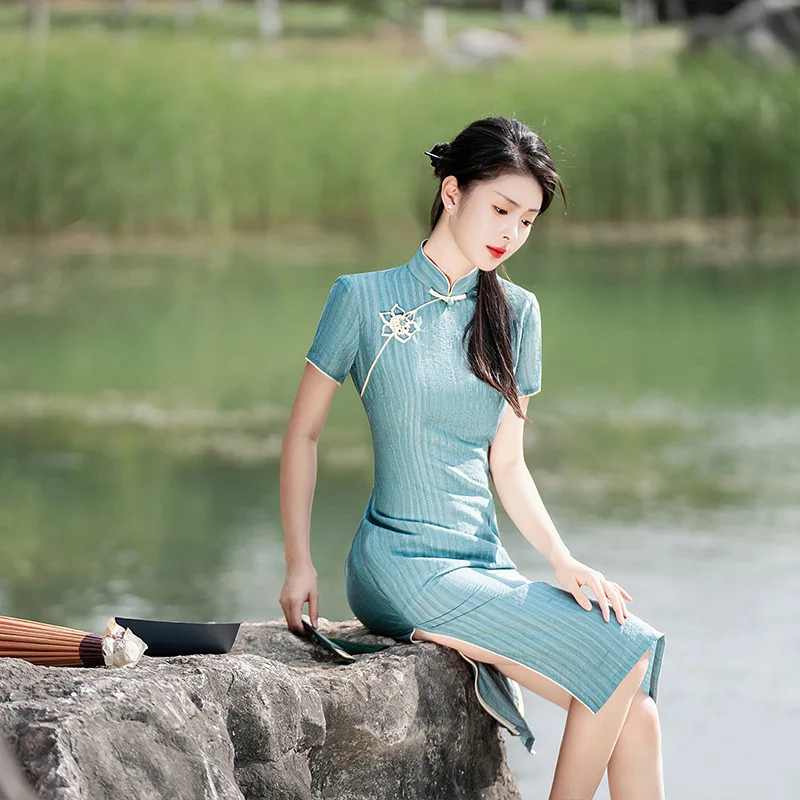 Yourqipao Summer Improved Cheongsam Retro Fashion Slim Mid-length High Slit Single-layer Qipao Chinese Style Dress for Women
Yourqipao Summer Improved Cheongsam Retro Fashion Slim Mid-length High Slit Single-layer Qipao Chinese Style Dress for Women