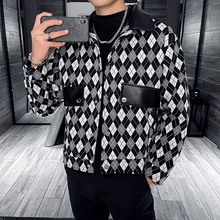 Spring Korean Men Jacket Lapel Lattice Stitching PU Jacket Loose Oversized Casual Streetwear Windbreaker Coat Men Clothing
Spring Korean Men Jacket Lapel Lattice Stitching PU Jacket Loose Oversized Casual Streetwear Windbreaker Coat Men Clothing