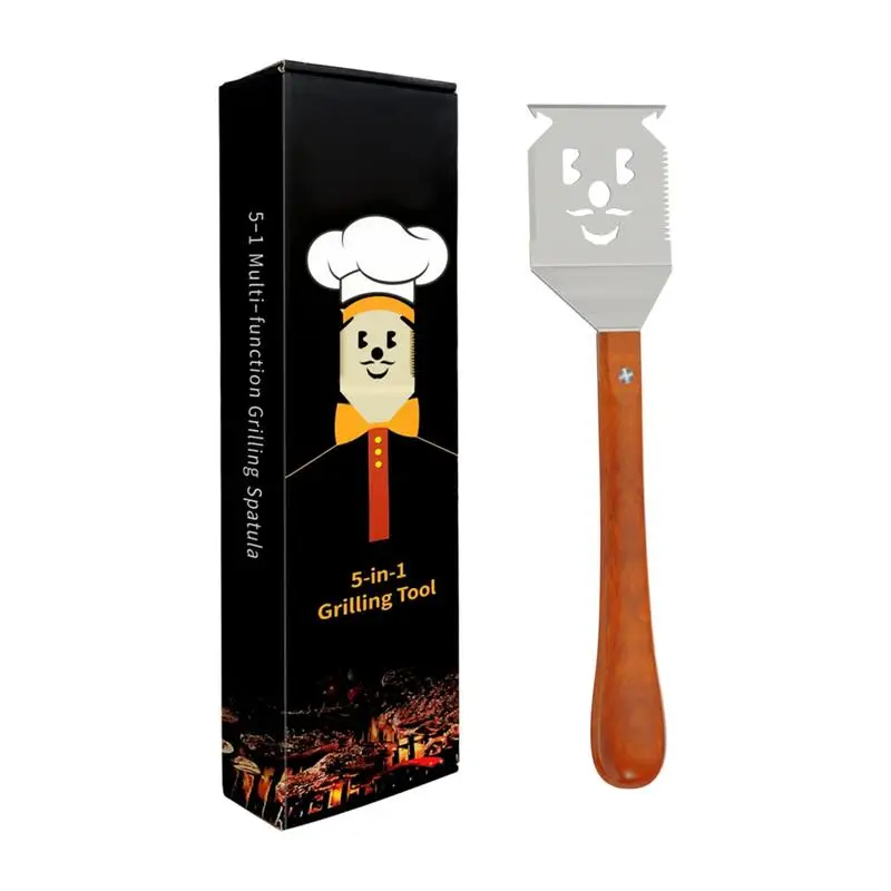 5 in 1 Grill Spatula Set with ergonomic handle stainless steel grilling fork anti slip Barbecue tool for Outdoor Picnic Family
5 in 1 Grill Spatula Set with ergonomic handle stainless steel grilling fork anti slip Barbecue tool for Outdoor Picnic Family