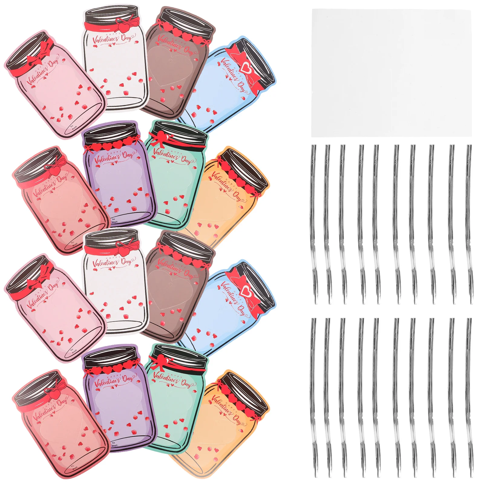 48 Sets Valentines Exchange Cards Classroom Colorful Jars Happy Valentines Cards
48 Sets Valentines Exchange Cards Classroom Colorful Jars Happy Valentines Cards
