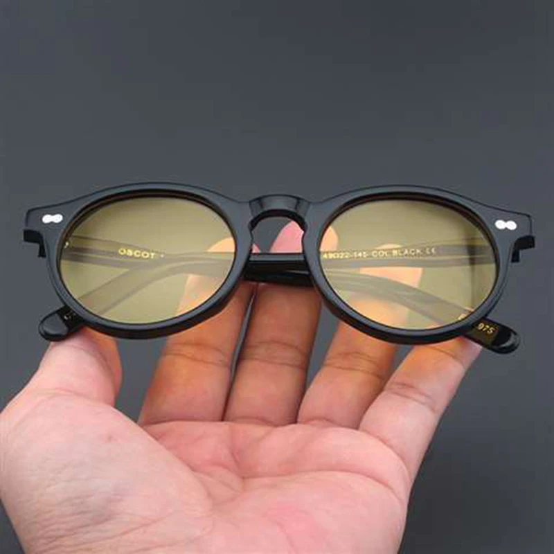 

Sunglasses Man Johnny Depp Lemtosh Polarized Sun Glasses Woman Luxury Brand Vintage Acetate Frame Round Driver's Goggles