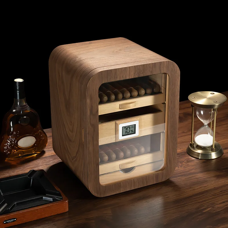 Cave à Cigares Transparente en Bois, Excavateur Ony, 93.Wood 4