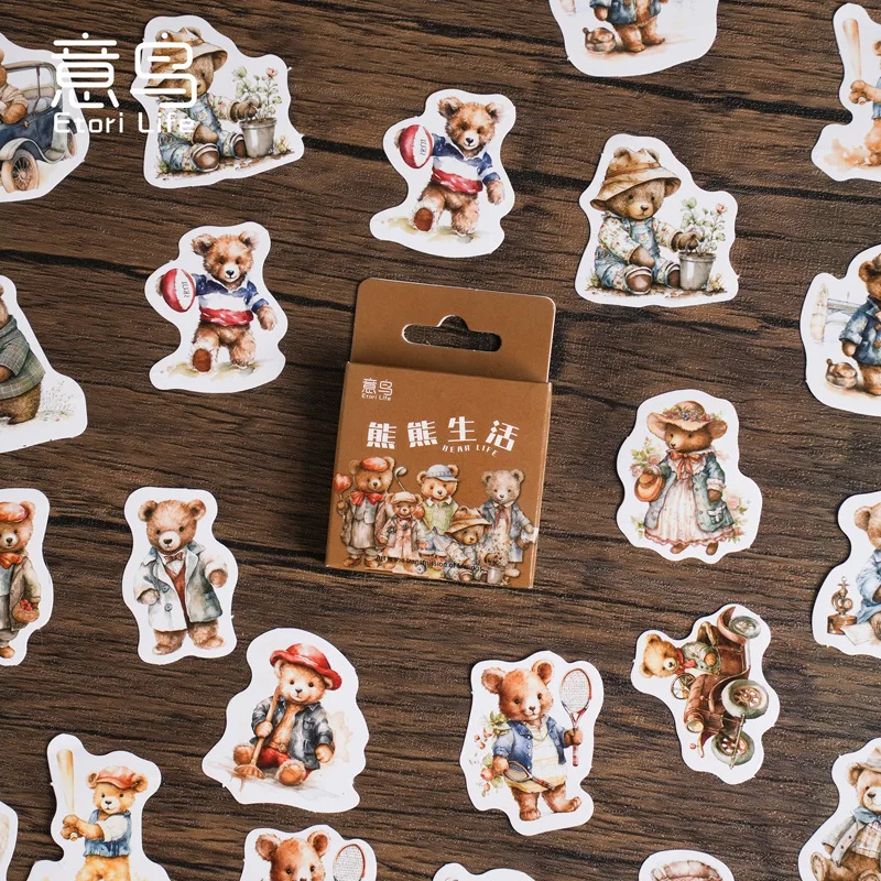 Etori Life 46pcs Vintage Showa Bear Stickers DIY Computer Laptop Phone Washi Scrapbooking for Water Battle Creative Stationery
Etori Life 46pcs Vintage Showa Bear Stickers DIY Computer Laptop Phone Washi Scrapbooking for Water Battle Creative Stationery