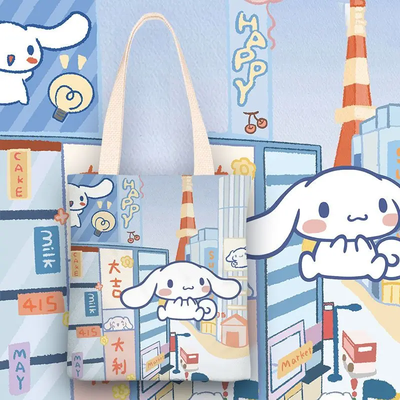 Sanrio Kawaii Cinnamoroll Anime Little Fresh Canvas Bag Cute Cartoon Large Capacity One Shoulder Student Class Bag Toys for Kids
Sanrio Kawaii Cinnamoroll Anime Little Fresh Canvas Bag Cute Cartoon Large Capacity One Shoulder Student Class Bag Toys for Kids