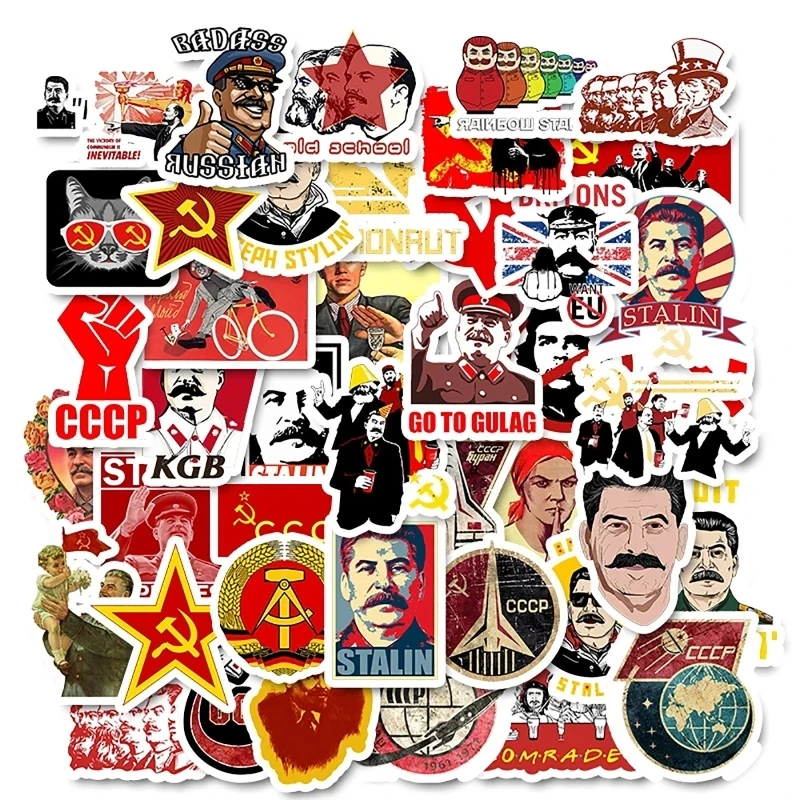 50 Pack СССР USSR Stalin Socialism Theme Waterproof Stickers for Laptop Cellphone Water Bottle Skateboard Luggage Car
50 Pack СССР USSR Stalin Socialism Theme Waterproof Stickers for Laptop Cellphone Water Bottle Skateboard Luggage Car