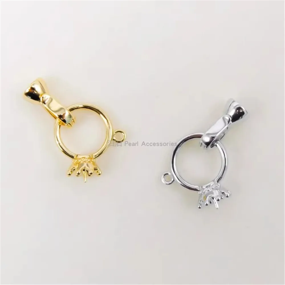 DIY Pearl Clasps & Hooks Jewelry Necklace Bracelet Crown Ring Buckle Copper Plated with 18K Gold V138
DIY Pearl Clasps & Hooks Jewelry Necklace Bracelet Crown Ring Buckle Copper Plated with 18K Gold V138
