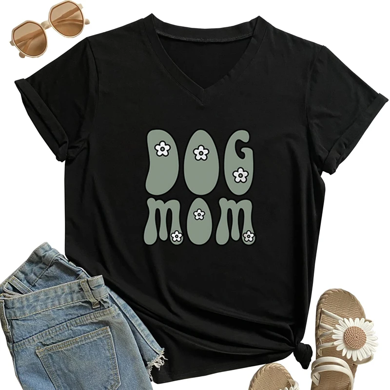 Women T-shirts Dog Mom Print T Shirt Cartoon 90s Summer Top Shirt Dog Lover Clothes Tees Short Sleeve V-neck Women Tshirt
Women T-shirts Dog Mom Print T Shirt Cartoon 90s Summer Top Shirt Dog Lover Clothes Tees Short Sleeve V-neck Women Tshirt